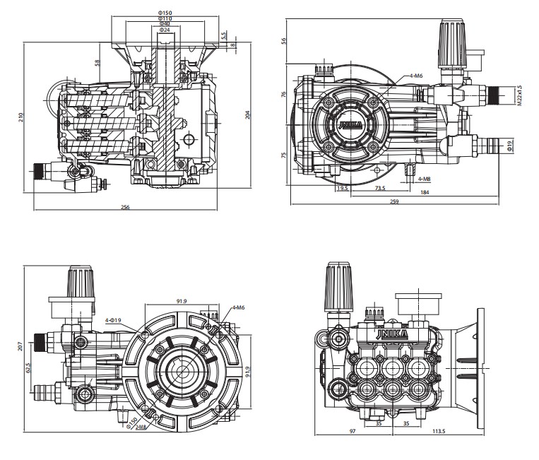 80bar high pressure pump with 2.5kw